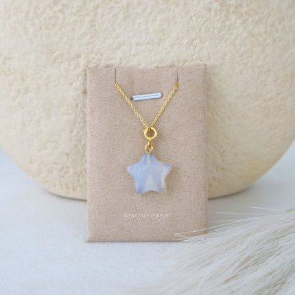 Opalite Star Pendant - Gold