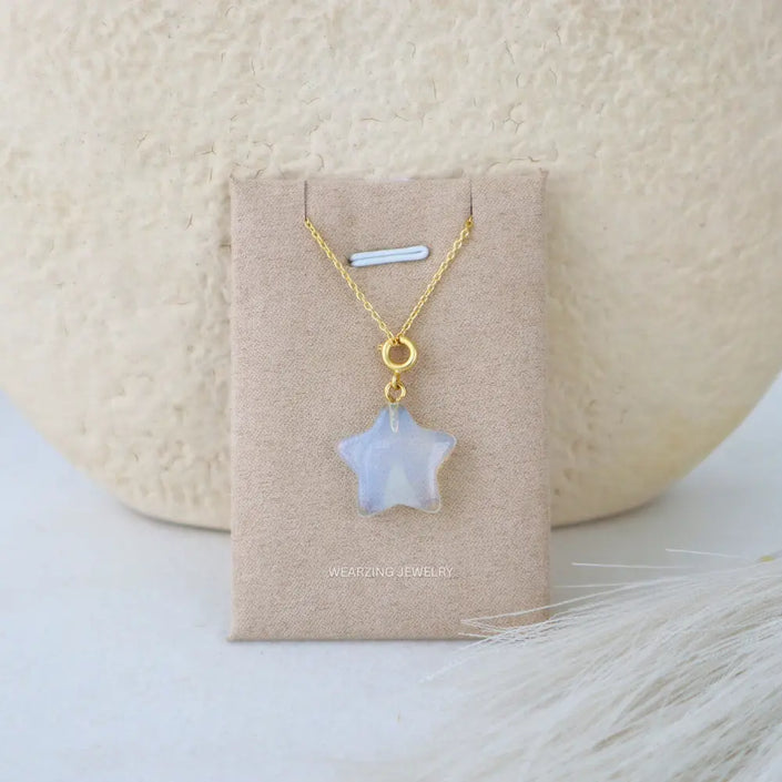 Opalite Star Pendant - Gold WearZing - Crystal Jewelry Store in India