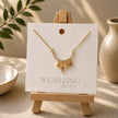 Celestial Crescent Charm Pendant Necklace