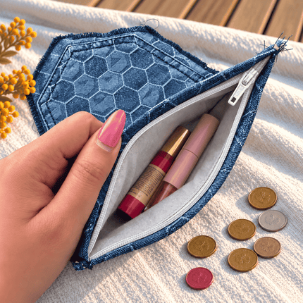 Fringed Denim Pouch WearZing - Crystal Jewelry Store in India
