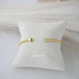 Amazonite Twist Cuff WearZing - Crystal Jewelry Store in India