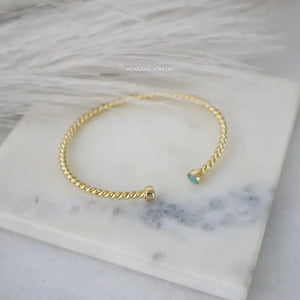 Amazonite Twist Cuff WearZing - Crystal Jewelry Store in India