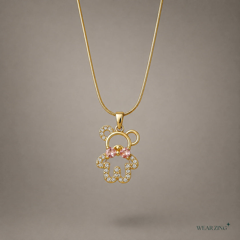 Pave Teddy Charm pendant WearZing - Crystal Jewelry Store in India