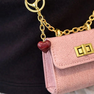 Red Jasper Heart Throb Bagcharm WearZing - Crystal Jewelry Store in India