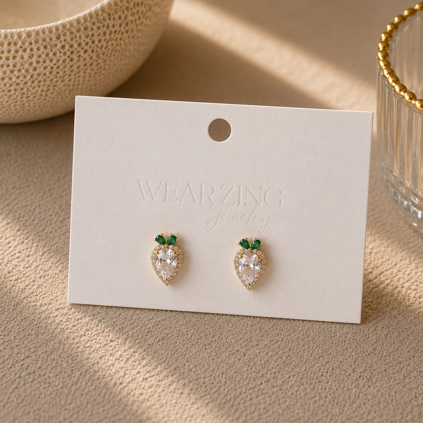 Sweet Berry  Stud Earrings WearZing - Crystal Jewelry Store in India