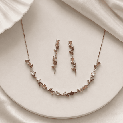 Berry Vine Necklace & Earrings Set WearZing - Crystal Jewelry Store in India