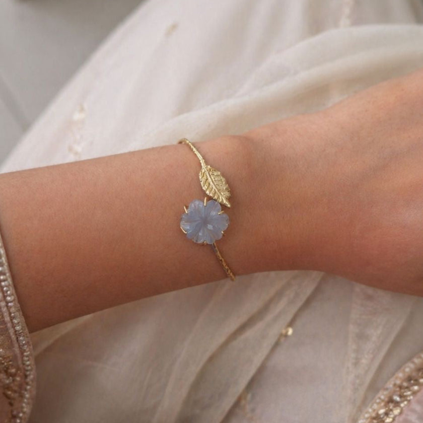 Blue Daisy Leaf Bracelet