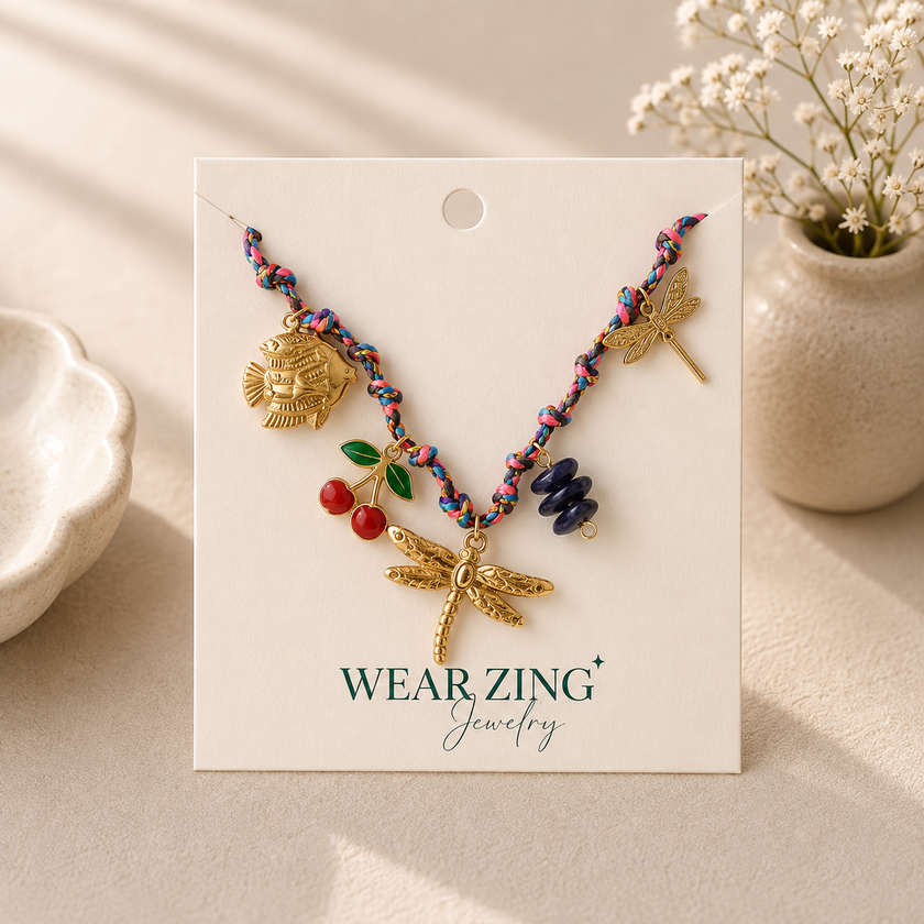 Braided Dragonfly Choker WearZing - Crystal Jewelry Store in India