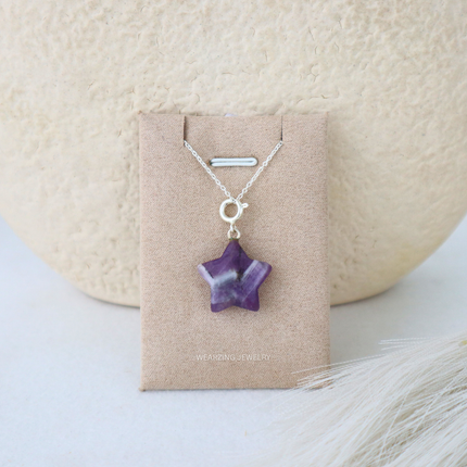 Dream Amethyst Star Pendant - Silver