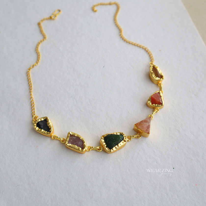 Primal Glow Raw Crystal Necklace