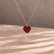 Red Jasper Heart Crystal Pendant WearZing - Crystal Jewelry Store in India