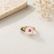 Pink Dahlia Ring WearZing - Crystal Jewelry Store in India
