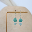 Amazonite Heart Silver Drops WearZing - Crystal Jewelry Store in India