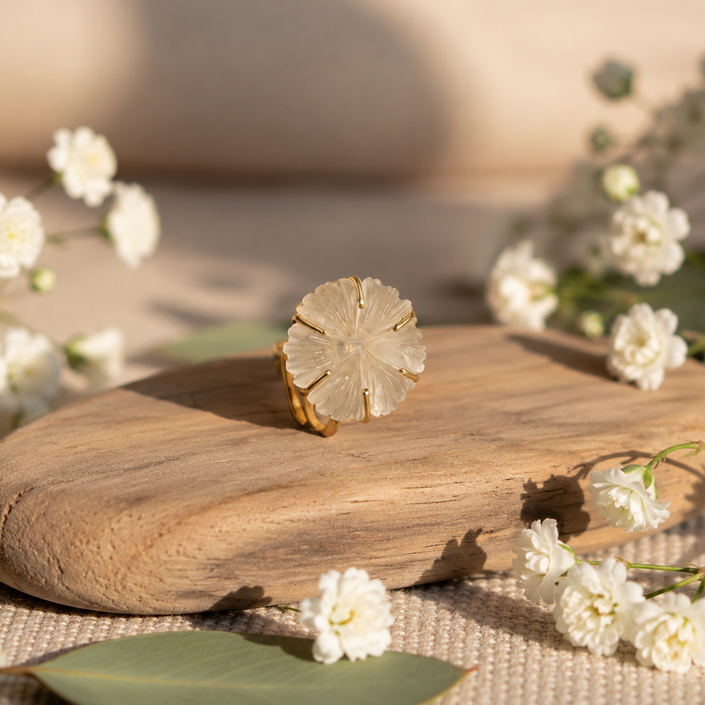 Sun Flower Ring WearZing - Crystal Jewelry Store in India