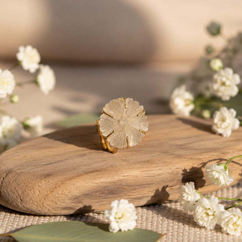 Sun Flower Ring WearZing - Crystal Jewelry Store in India