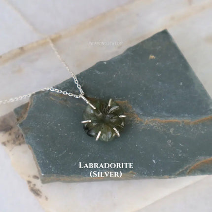 Flower Craved Pendant (Limited Pcs) WearZing - Crystal Jewelry Store in India