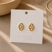 Minimalist Flora Gold Studs WearZing - Crystal Jewelry Store in India