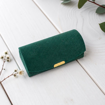 Green Curved Jewelry Case & Storage