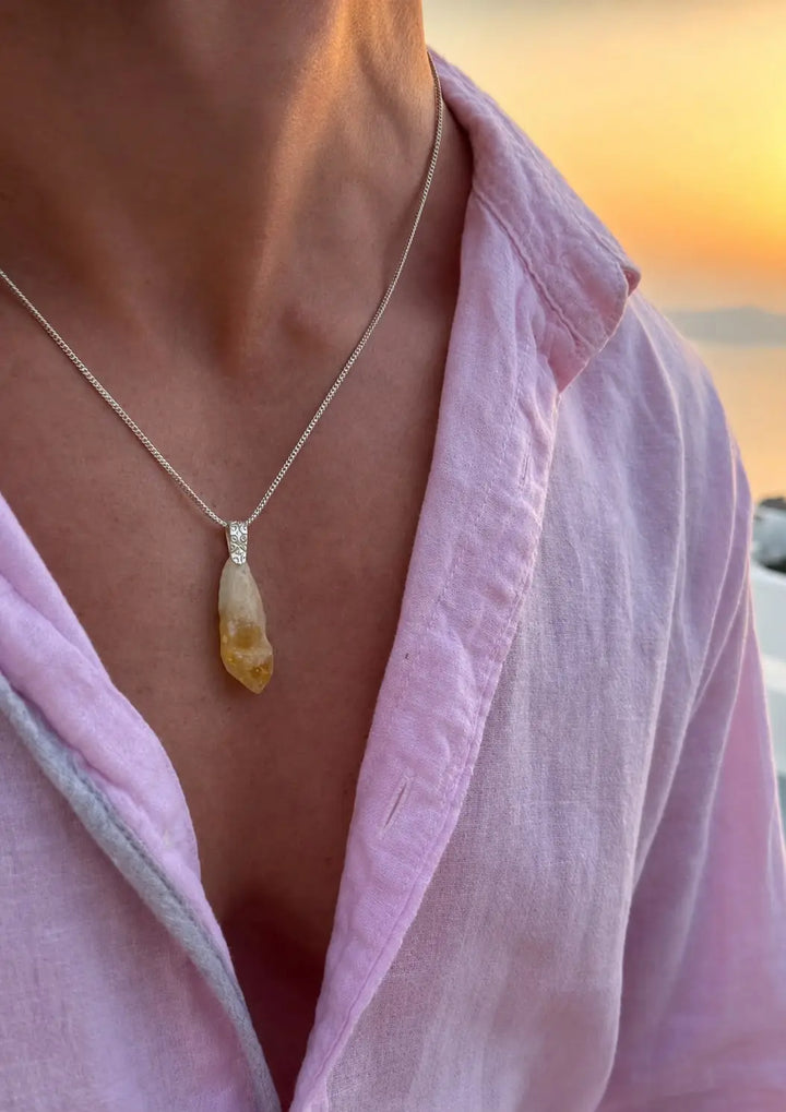Old Money Citrine Men Pendant WearZing - Crystal Jewelry Store in India