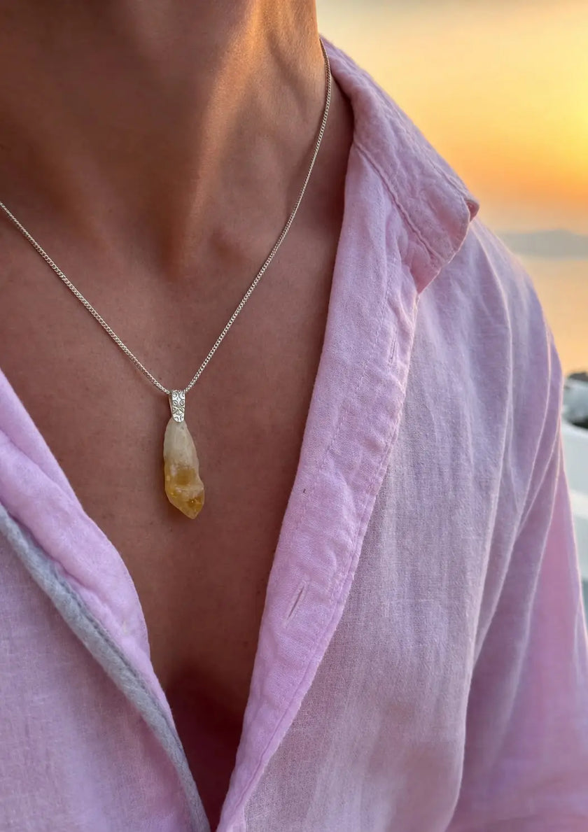 Old Money Citrine Men Pendant WearZing - Crystal Jewelry Store in India