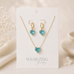 Sweetheart set -Sky blue WearZing - Crystal Jewelry Store in India
