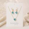 Sweetheart set -Sky blue WearZing - Crystal Jewelry Store in India