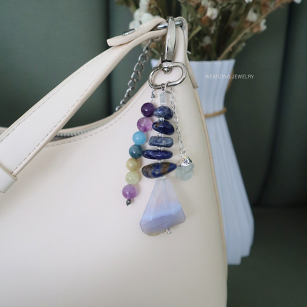 Violet Reverie Bagcharm WearZing - Crystal Jewelry Store in India