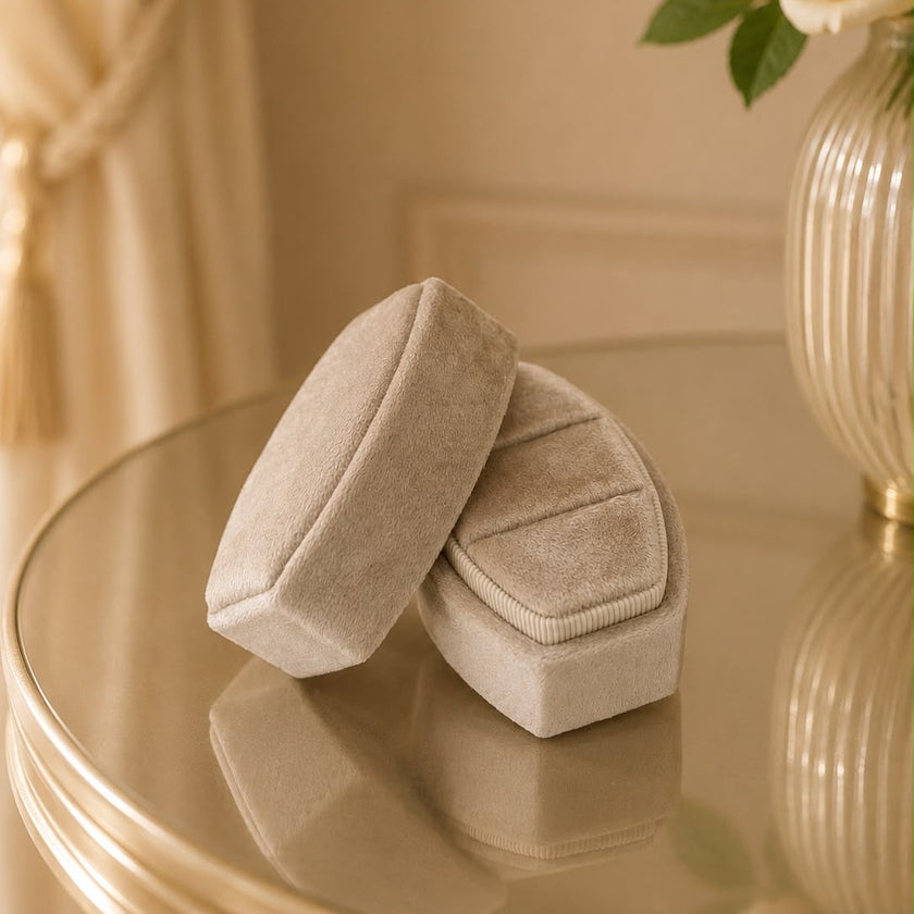 Cream Coffin Premium Jewelry Case