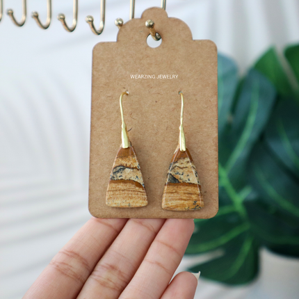 Picture Jasper Triangle Drops