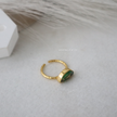 Green Mohave Half Circle Ring