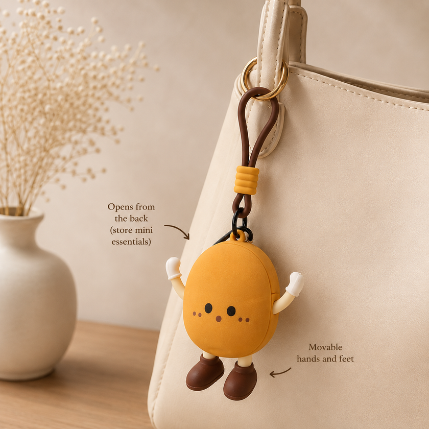 Happy Bean Mini Pocket Bag Charm WearZing - Crystal Jewelry Store in India