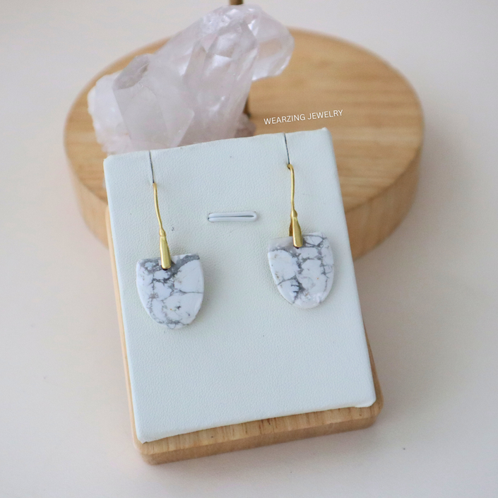 Howlite Half Drops