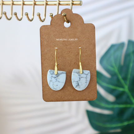 Howlite Half Drops