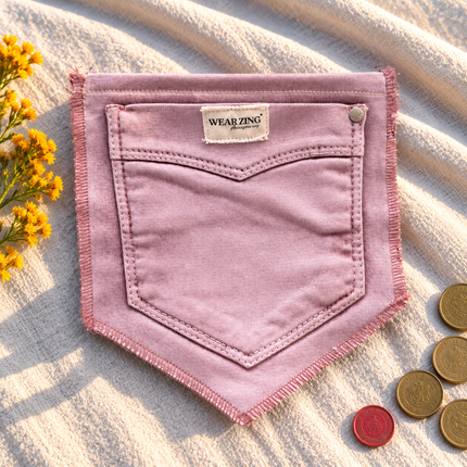 Pastel Pink Pocket Pouch WearZing - Crystal Jewelry Store in India