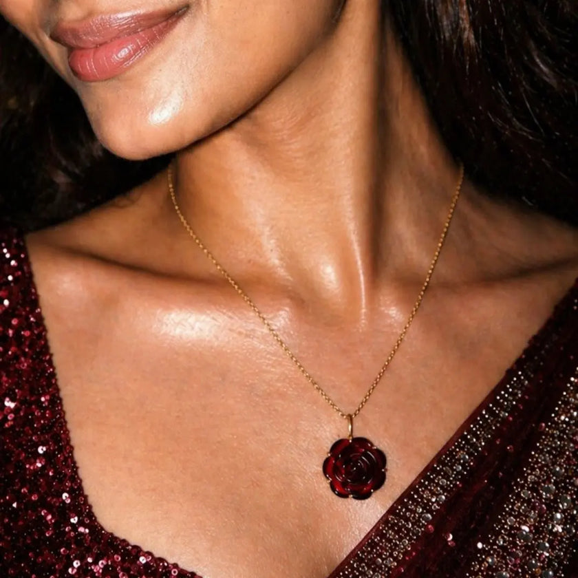 Red Rose Pendant WearZing - Crystal Jewelry Store in India