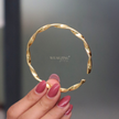 Twisted Gold cuff bangle WearZing - Crystal Jewelry Store in India