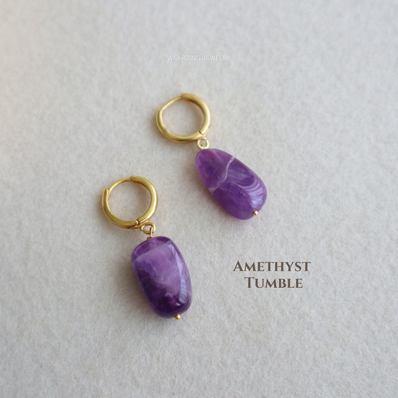 Amethyst Tumble Elong Huggies