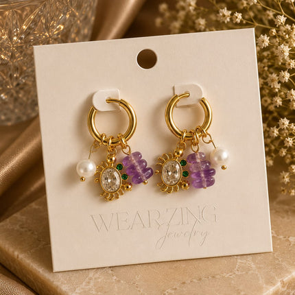 Seaside Charm Hoops WearZing - Crystal Jewelry Store in India