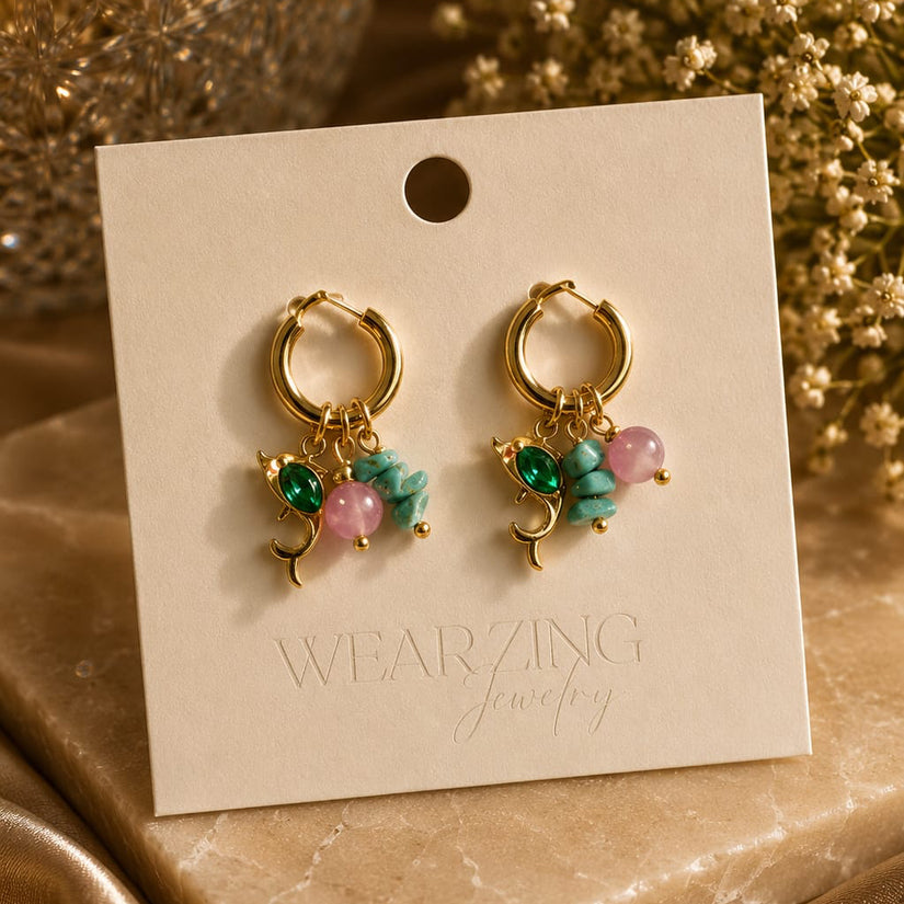Seaside Charm Hoops WearZing - Crystal Jewelry Store in India