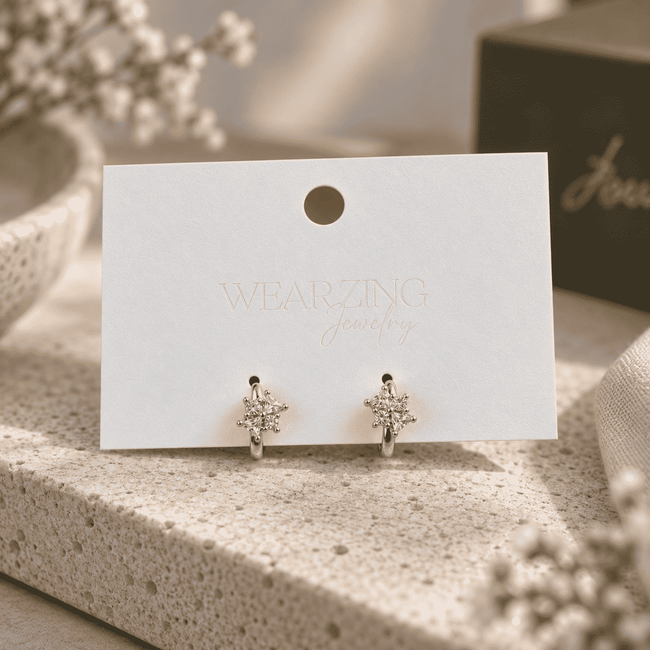 Dainty Cluster Hoops WearZing - Crystal Jewelry Store in India