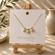 Trio Crystal Orb Curved Necklace