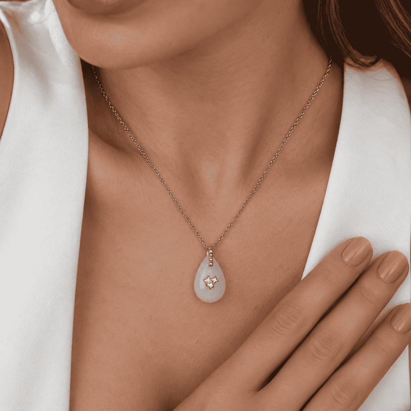 Selenite Zest Charm Pendant