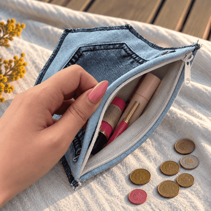 Jean Pocket Zipper Pouch WearZing - Crystal Jewelry Store in India