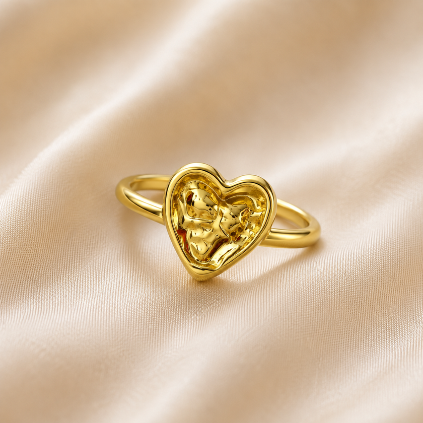 Molten Heart Ring WearZing - Crystal Jewelry Store in India