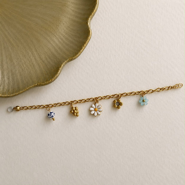 Flora Charm Link Bracelet WearZing - Crystal Jewelry Store in India