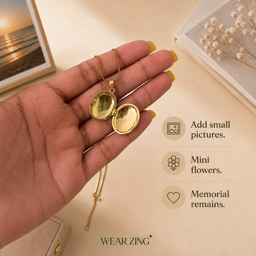 Openable Photo Pendant Locket WearZing - Crystal Jewelry Store in India