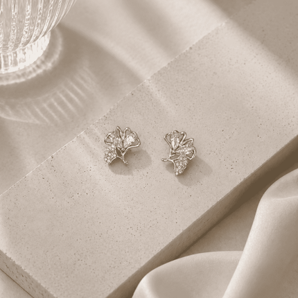 Ginkgo Bloom Studs WearZing - Crystal Jewelry Store in India