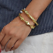 Crumpled Gold Cuff WearZing - Crystal Jewelry Store in India