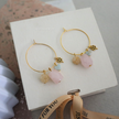 Lucky Blush Charm Hoops