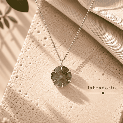 Labradorite flower pendant WearZing - Crystal Jewelry Store in India